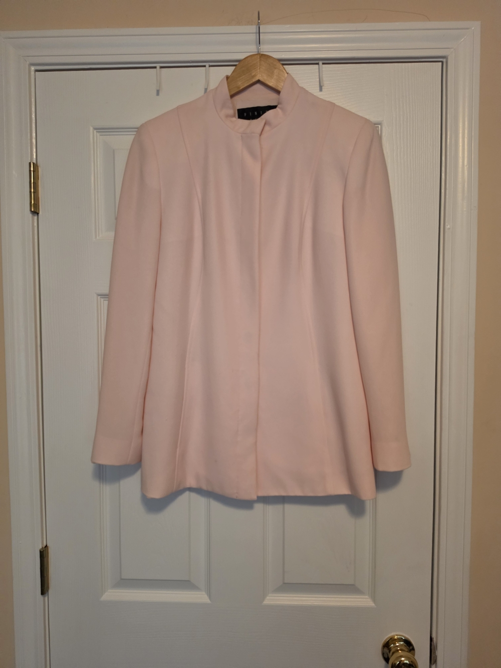 Finity Studio Light Pink Stand-Collar Blazer Jacket